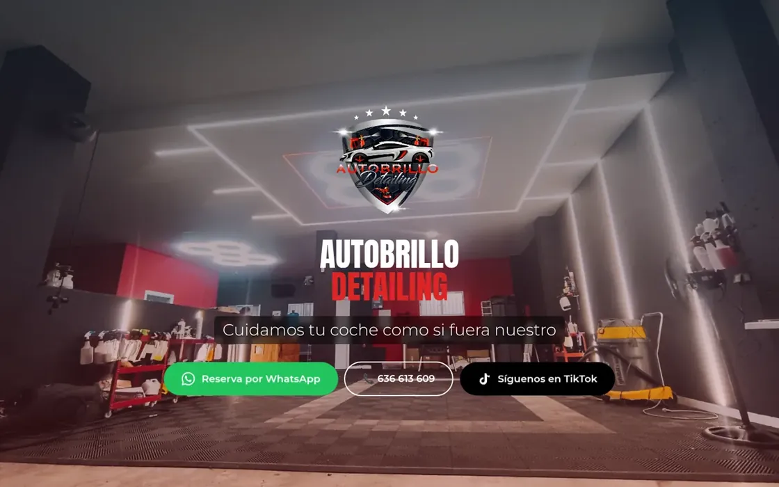 Captura de la web de el detailing de coches